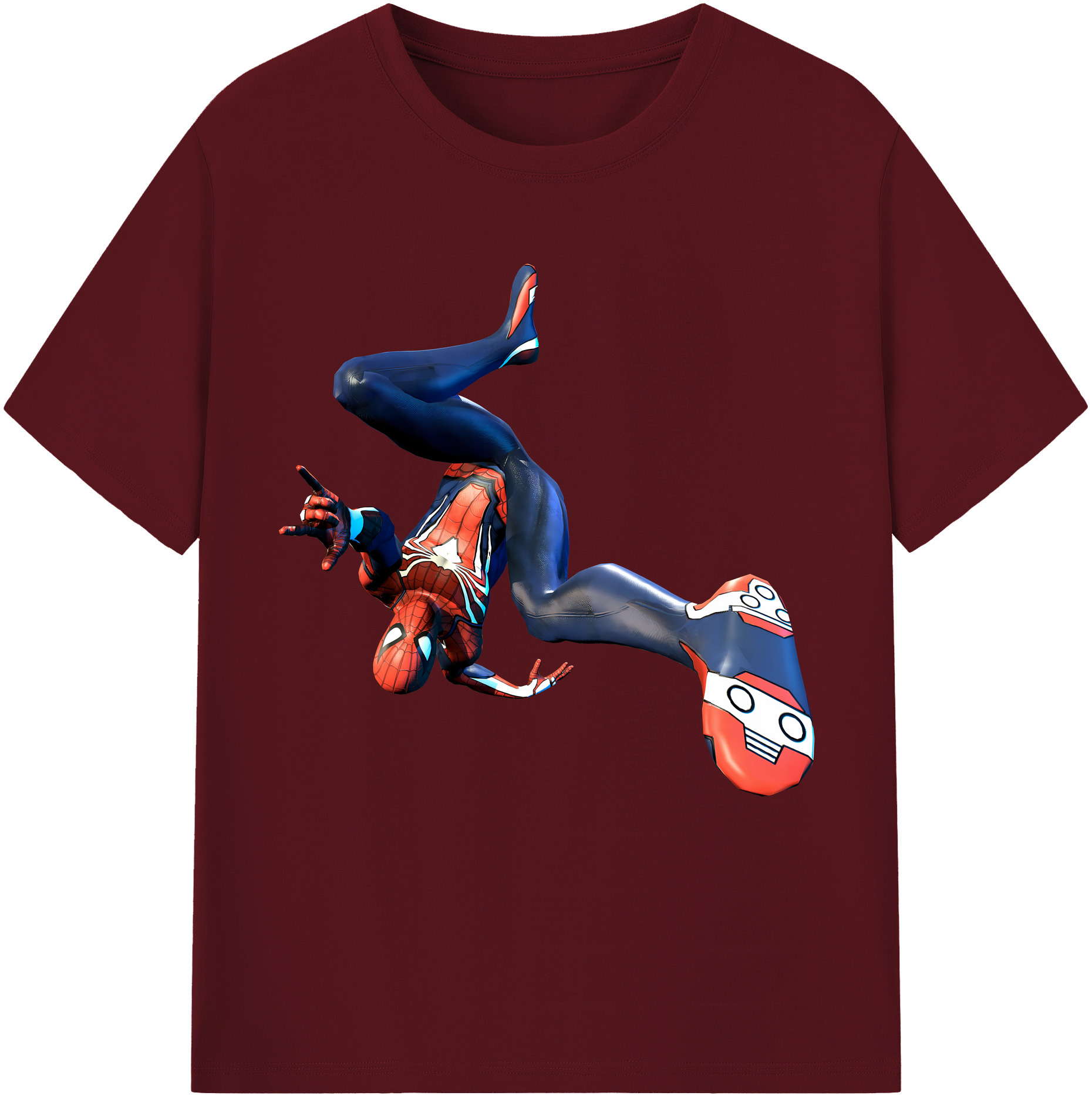 （画像用） Spider Man スパイダーマン 綿100％半袖Tシャツ（フロントプリント）